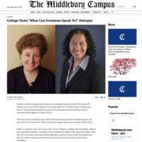 The Campus: &quot;College Hosts ‘What Can Feminism Speak To?’ Dialogue&quot;