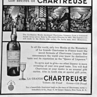 Ad for Chartreuse liqueur, 73.
